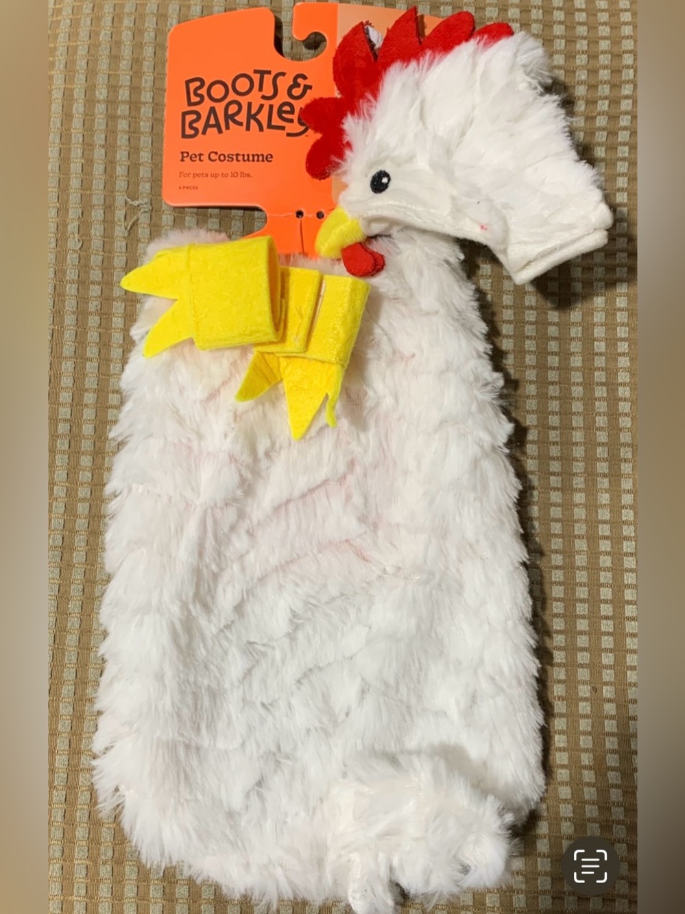 New 4 piece cat or dog size XS pet chicken costume